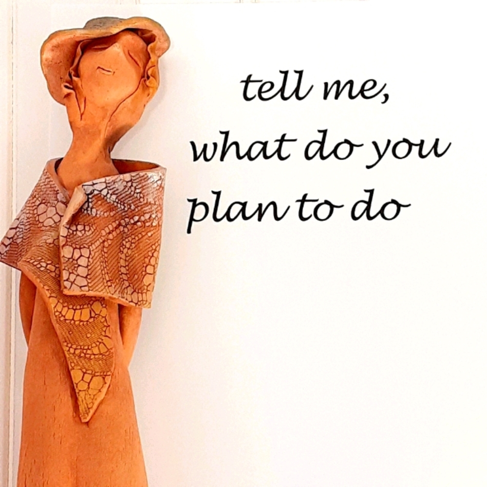 Delightful Sculpted Clay Statue Of A Prague Lady!